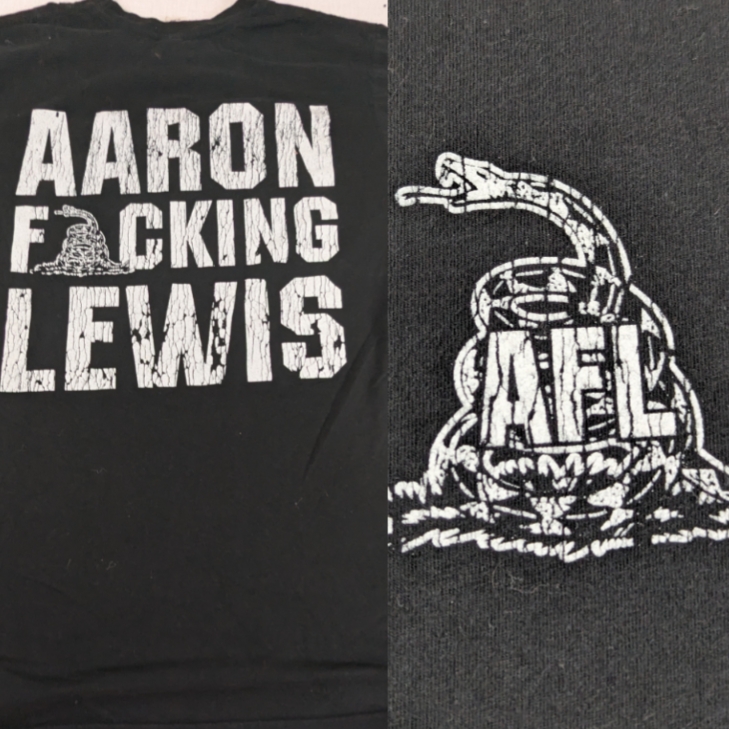 Aaron FCking Lewis Black Concert Tee Double Sided Xxl